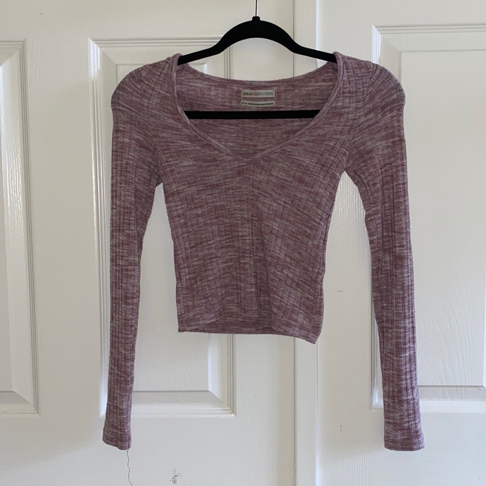 NWOT UO Pink Heather Long Sleeve Shirt